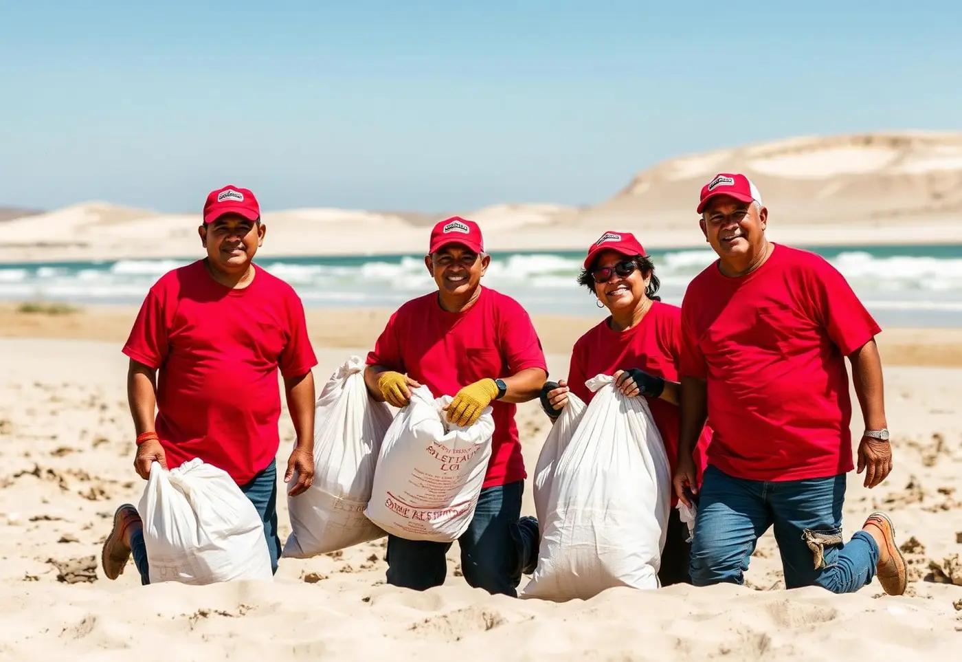 Equipo CEPROAL en jornada de limpieza de playa